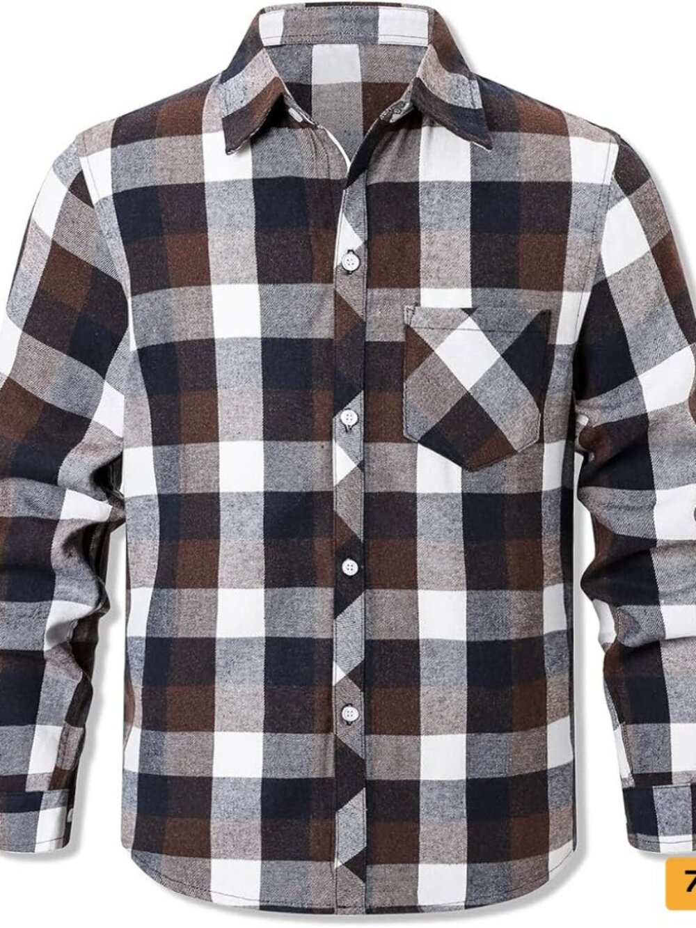 Forever 21 Plaid Button-Up Shirt Size M Brown plaid